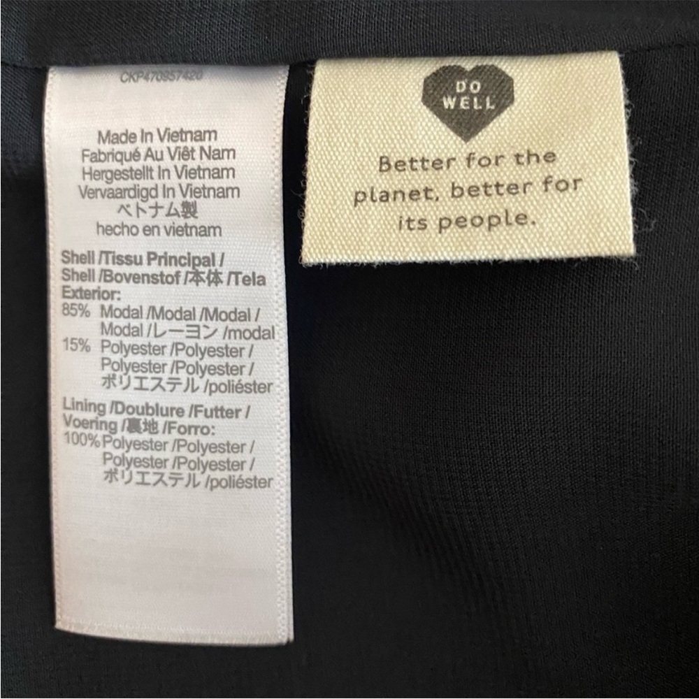 Madewell Gwen Black Crop Top Vest Size 8 NWT - Picture 3 of 7